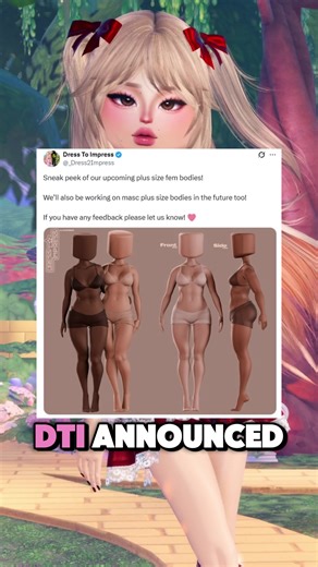 We’re getting MORE body types in Dress to Impress!? 🤯💖 #fyp #dresstoimpress #vivimemento #dti #robloxfyp