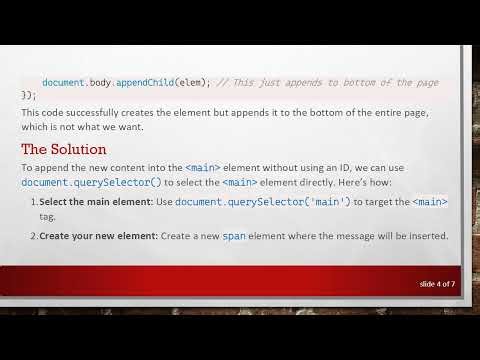 How to Insert Content into an Element Without an ID in JavaScript