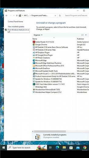 How to turn on or off windows features in windows 10