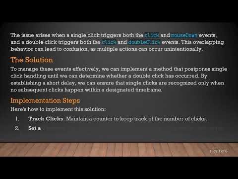 How to Distinguish Between mouseDown, click, and doubleClick Events in JavaScript