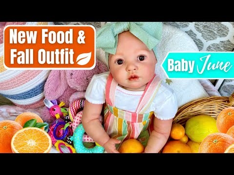 Beautiful Reborn Baby Outing: Picking Oranges and Changing Outfit For Fall.