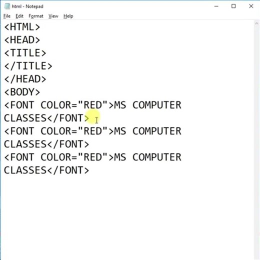 HTML me Font Colour Kaise kare in Hindi | font color in html #shorts #html #htmlshorts
