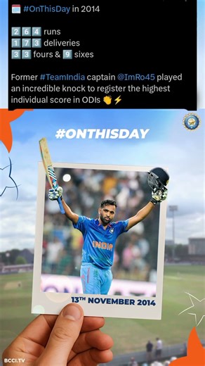 13 November 2014 , rohit sharma 264 runs 🗿🚨 #rohitsharma #264 #cricket