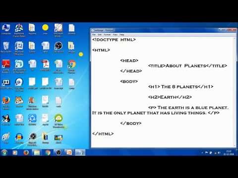 How to create a web page in HTML using Notepad
