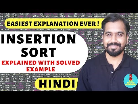 Insertion Sort Explained With Solved Example in Hindi l Design And Analysis Of Algorithm Course