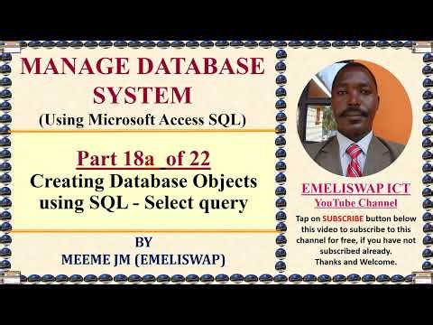 Creating Relational Database Objects using SQL in Microsoft Access - Select query