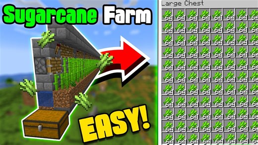 Easiest Automatic Sugar Cane Farm – Minecraft 1.21+ (Java & Bedrock)
