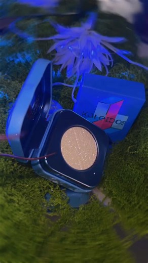 Glow all out this season 🦋 Formulated with pigments that reflect, refract, and radiate, The Space Age Highlighter in shade ‘Moon Cruiser’ glazes the skin in a crushed-crystal sheen that diffuses effortlessly for an alien glow. A truly multi-use product, this highlighter can be layered anywhere on the face or body to create multi-dimensional effects that shift shimmer as you move. Shop this supernatural shine at kaleidos.com! | Kaleidos Makeup