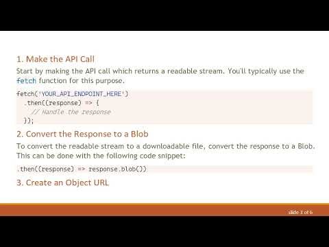 How to Download a Readable Stream as a File in JavaScript
