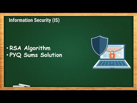 RSA Algorithm & PYQ Sums Solution | IS - 4.4