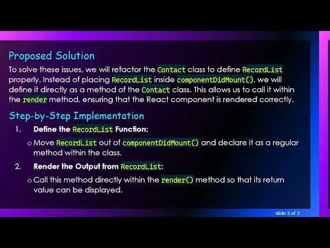 How to Properly Get RecordList Working with the Contact Class Using ReactJS