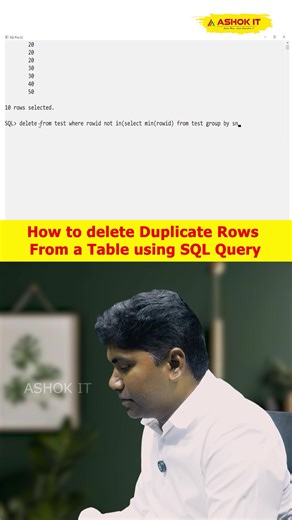 💡 SQL Interview / Real-Time Question: 👉 How do you delete duplicate rows from a table while keeping only one copy? Here’s the clean SQL solution 👇 ✅ Method 1: Using ROW_NUMBER() (Best & Recommended) (Works in SQL Server, PostgreSQL, Oracle, MySQL 8 ) WITH duplicates AS ( SELECT *, ROW_NUMBER() OVER ( PARTITION BY column1, column2, column3 ORDER BY id ) AS rn FROM table_name ) DELETE FROM duplicates WHERE rn > 1; 🎯 Explanation: - PARTITION BY → identifies duplicates - ROW_NUMBER() → assigns a