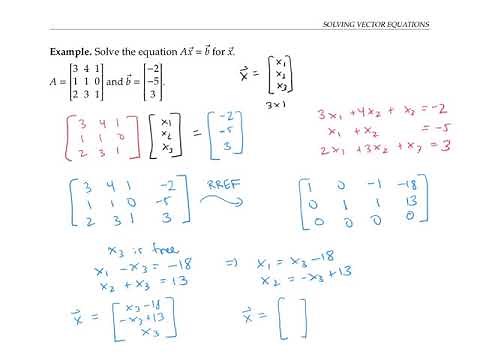 Solving Vector Equations