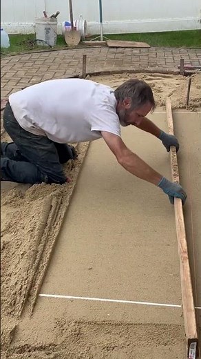 How To Build A Small Brick Patio DIY | Screed the Sand