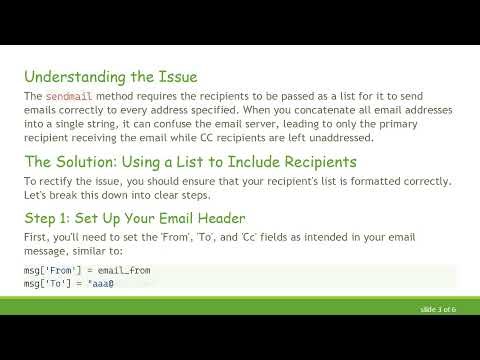 How to Send an Email in Python with CC Recipients