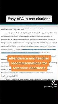 Easy APA In-Text Citations