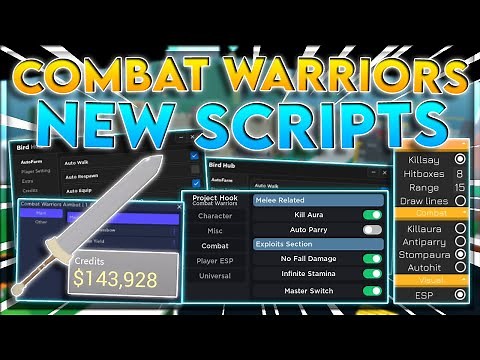 [UPDATED] Combat Warriors Script / Hack GUI | Auto Parry, Kill Aura, Silent Aim | *PASTEBIN 2022*
