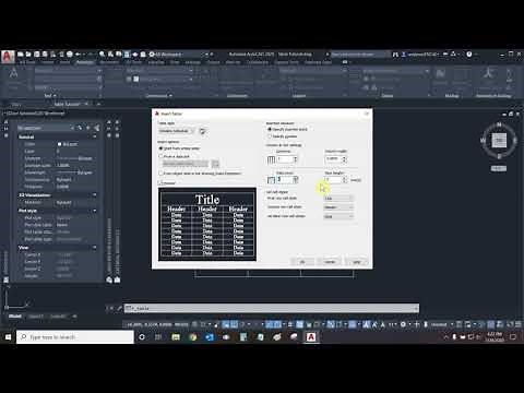 Creating Tables in AutoCAD