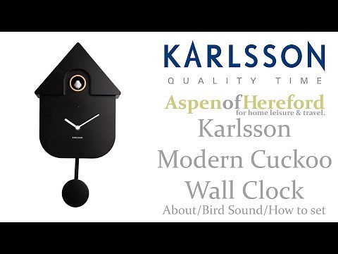 Karlsson Modern Cuckoo Wall Clock, Bird Sound & How To Set