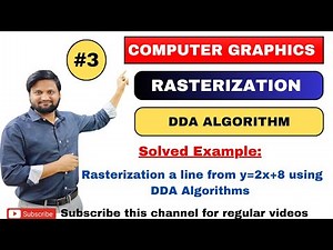 DDA Line drawing Algorithm| Digital Differential Analyzer | Computer Graphics (CG)|Example#3
