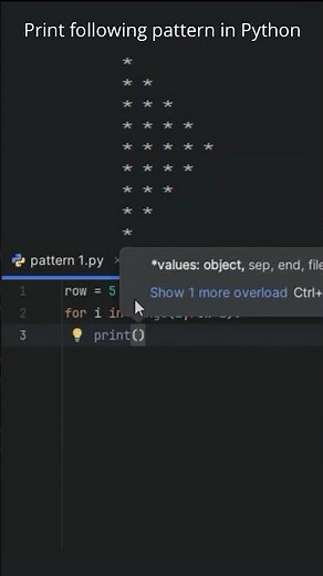 Print the given pattern in python (python for beginners) | Triangle | Pattern 5 |