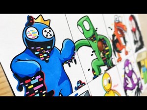 Drawing ROBLOX-Pibby Rainbow Friends Concept / Drawing FNF Corrupted Rainbow Friends Glitch