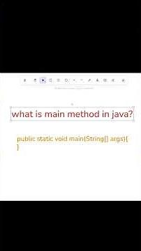 What is main() Method in Java? | Java Basics for Beginners | Java With Narayan #corejava #coding #it