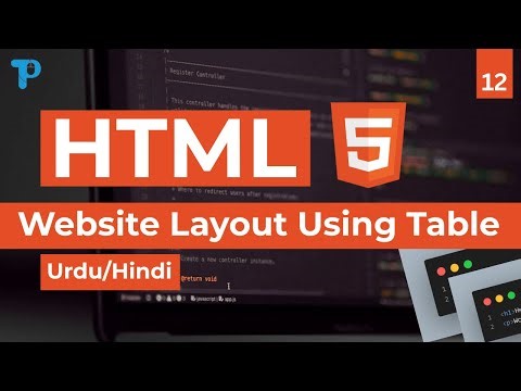 HTML Website Layout using Table | HTML Tutorial in Hindi / Urdu | Complete HTML Course