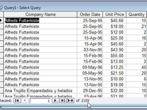 How To Create An Access Database Parameter Query