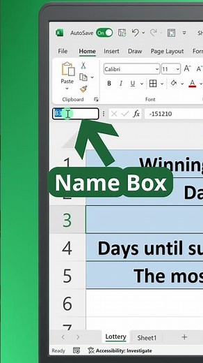 How to use Name Box in Excel
