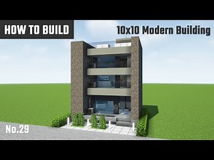 Minecraft, How to create stylish and modern buildings. Easy with 10x10 blocks.