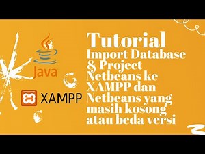 Cara Import Project Java ke Netbeans yang belum ada Projectnya, termasuk Databasenya