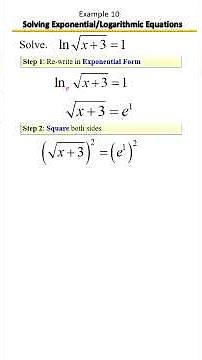 Solving Exponential and Logarithmic Equations | Step-by-Step with Easy to Advanced, Example 10