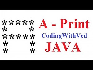 A Print in star pattern || star pattern print in java || coding with Ved || coding ved || JAVA Ved
