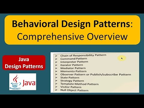 Behavioral Design Patterns: Comprehensive Overview
