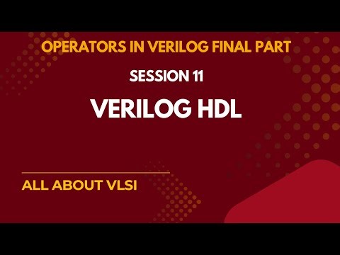 Logical Operators, Shift & Concatenation in Verilog | Verilog Basics Explained || All about VLSI ||