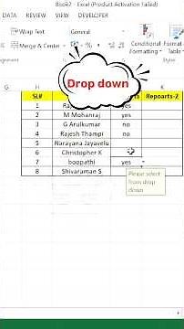 Excel Data Validation: Create Drop Down List with Input Message & Error Alert Step-by-Step #excel