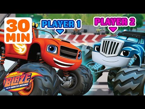 Blaze's Axle City Racers Game w/ Crusher #5 | Racing Games For Kids | Blaze and the Monster Machines