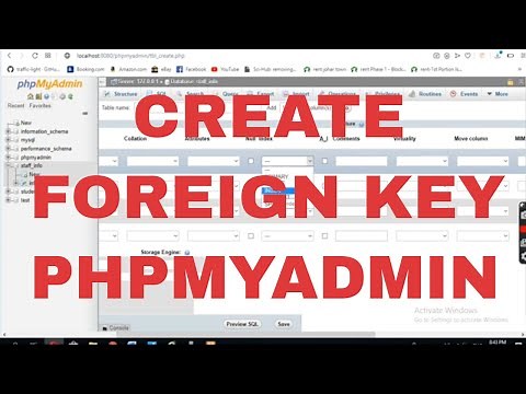 Create a foreign key in phpmyadmin and related to primary key