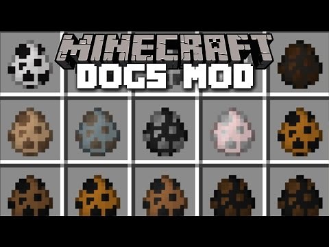 Minecraft DOG MOD / PLAY WITH LOTS OF DOGS IN THE KENNEL AND BREED THEM!! Minecraft