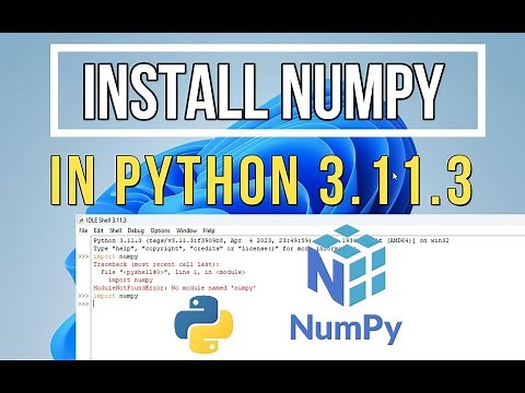 How to install NumPy on Python 3.11.3 in Windows 11 | PIP install NumPy | NumPy installation