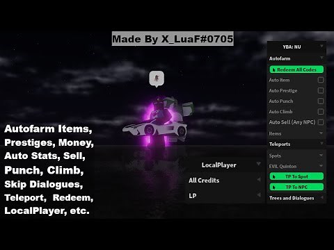YBA NU OP Script | Autofarm Items, Prestige, Stats, Sell, Skip Dialog, TP, etc.