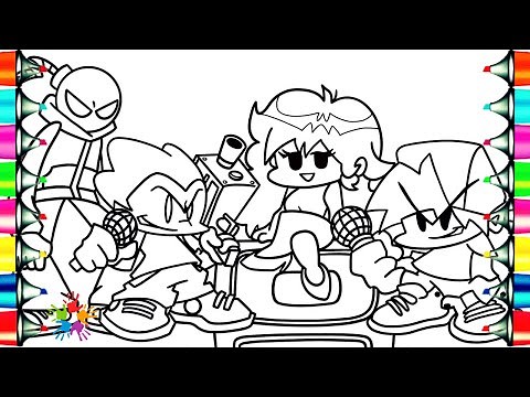 Friday Night Funkin New Coloring Pages / How To Color FNF / NCS Music