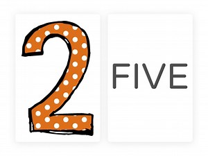 matching numbers to words