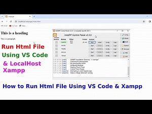 How to Run Html File Using Xampp and VS Code | How to Open Html File in Browser with VS Code