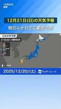 [Weather forecast for tomorrow, December 21st (Sunday)] Widespread rain tomorrow #news #TaipaComm...