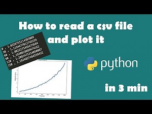 Basics - How to read a CSV file in python (and plot it)