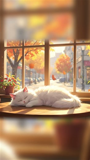 White Cat Purring 🐾 Cozy Relaxing Sounds for Sleep & Stress Relief