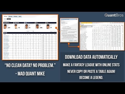 Learning Excel: Automatically Download Data from the Web