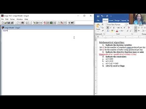 How to solve linear optimization problems using Lingo?